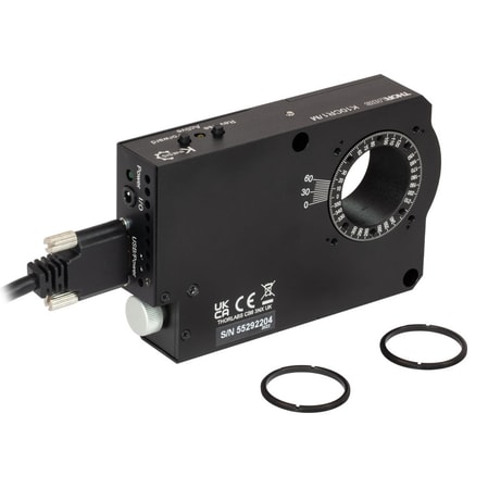 Thorlabs · K10CR1/M 電動式回転マウント、Ø25 mm~Ø25.4 mm光学素子用、ステッピングモータ(ミリ規格)