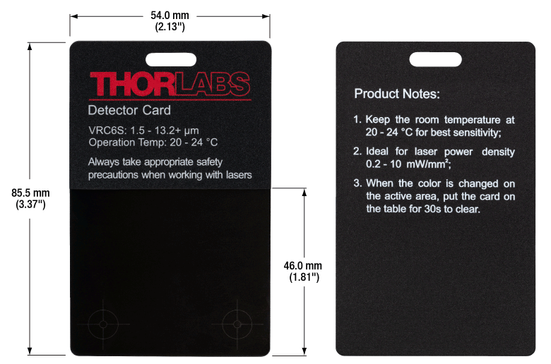 Thorlabs · Laser Viewing Cards