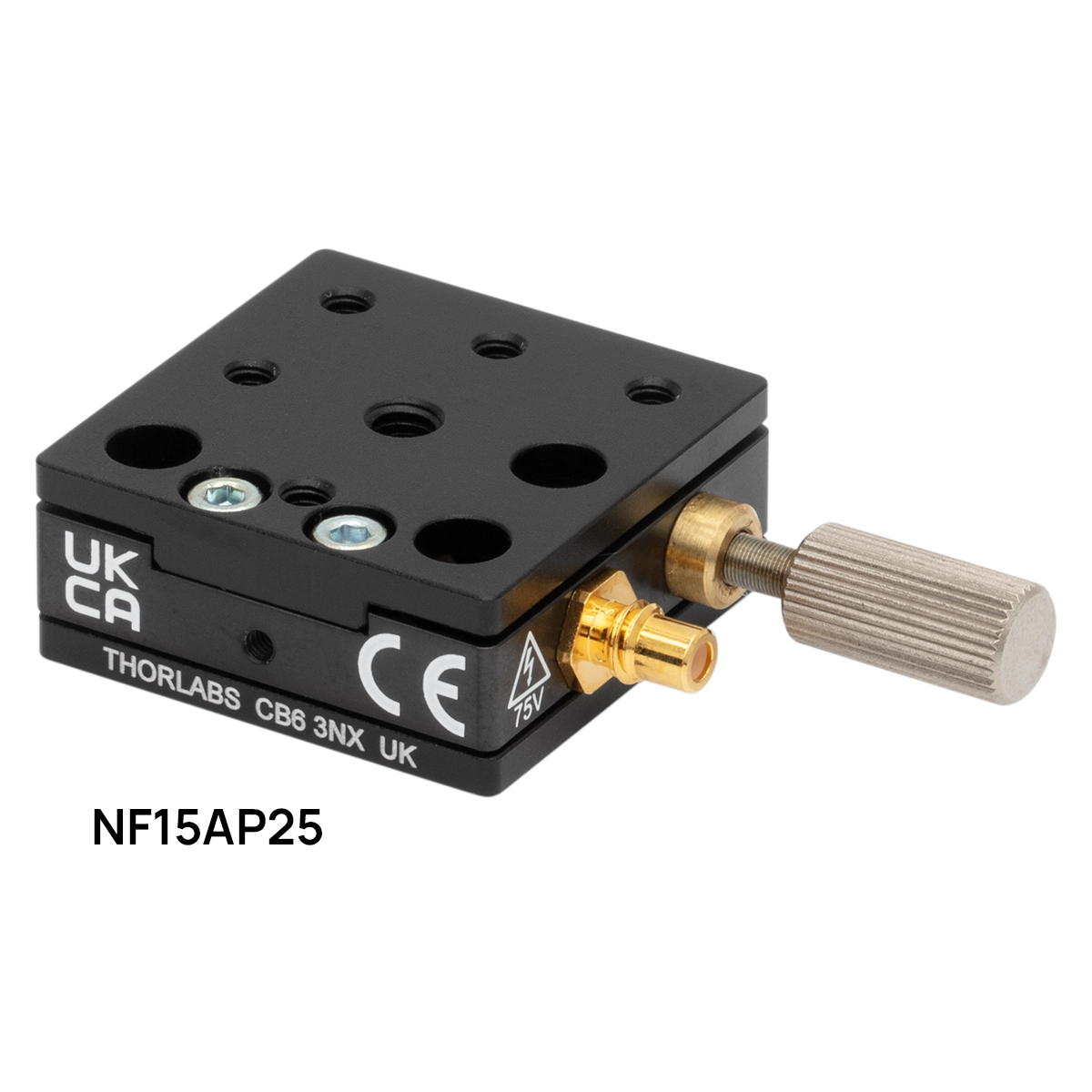 Thorlabs · 1軸フレクシャー移動ステージ、移動量1.5 mm、手動-ピエゾ