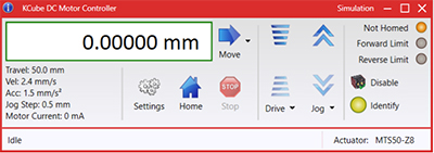 Ptp Motion Gui Thorlabs · Motion Control Software