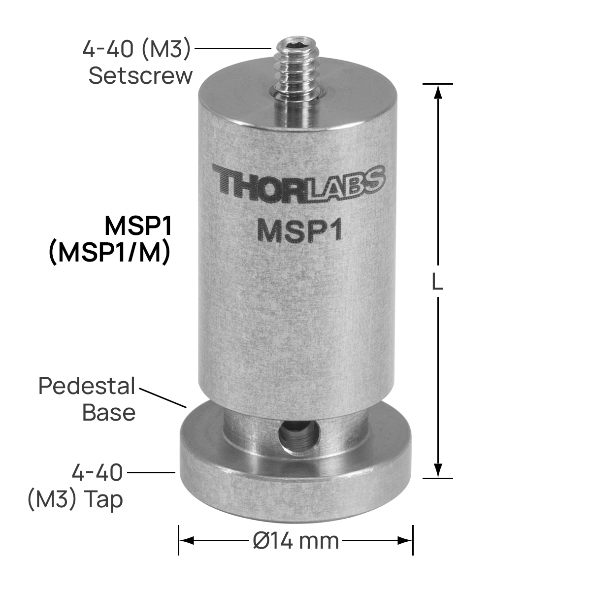Thorlabs · Ø12 mm Pedestal Posts