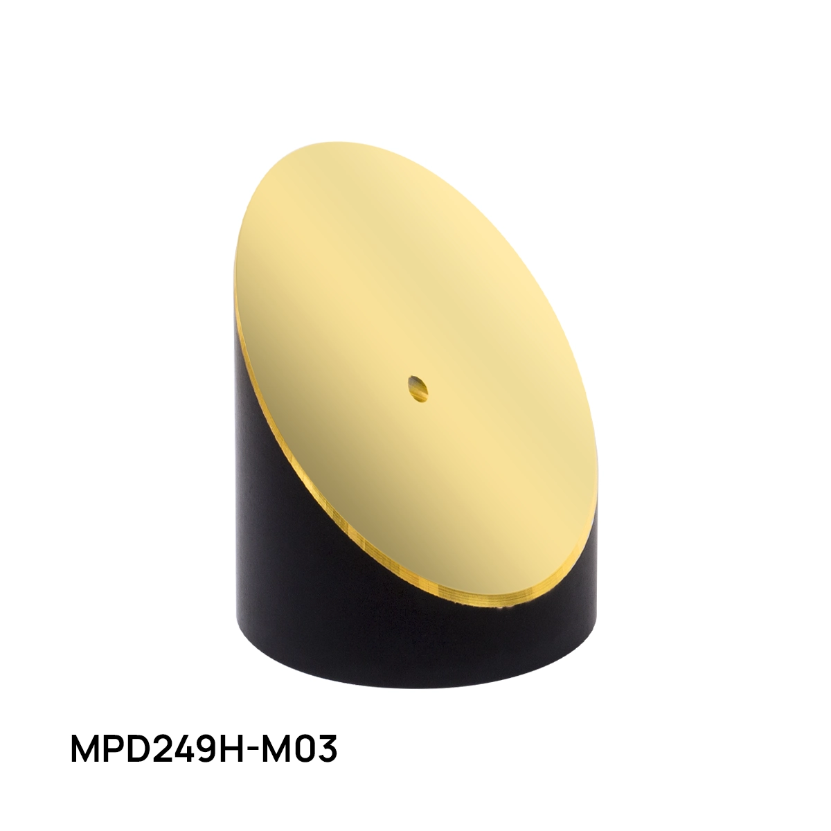 Off-Axis Parabolic Mirrors with Through Holes, Unprotected Gold