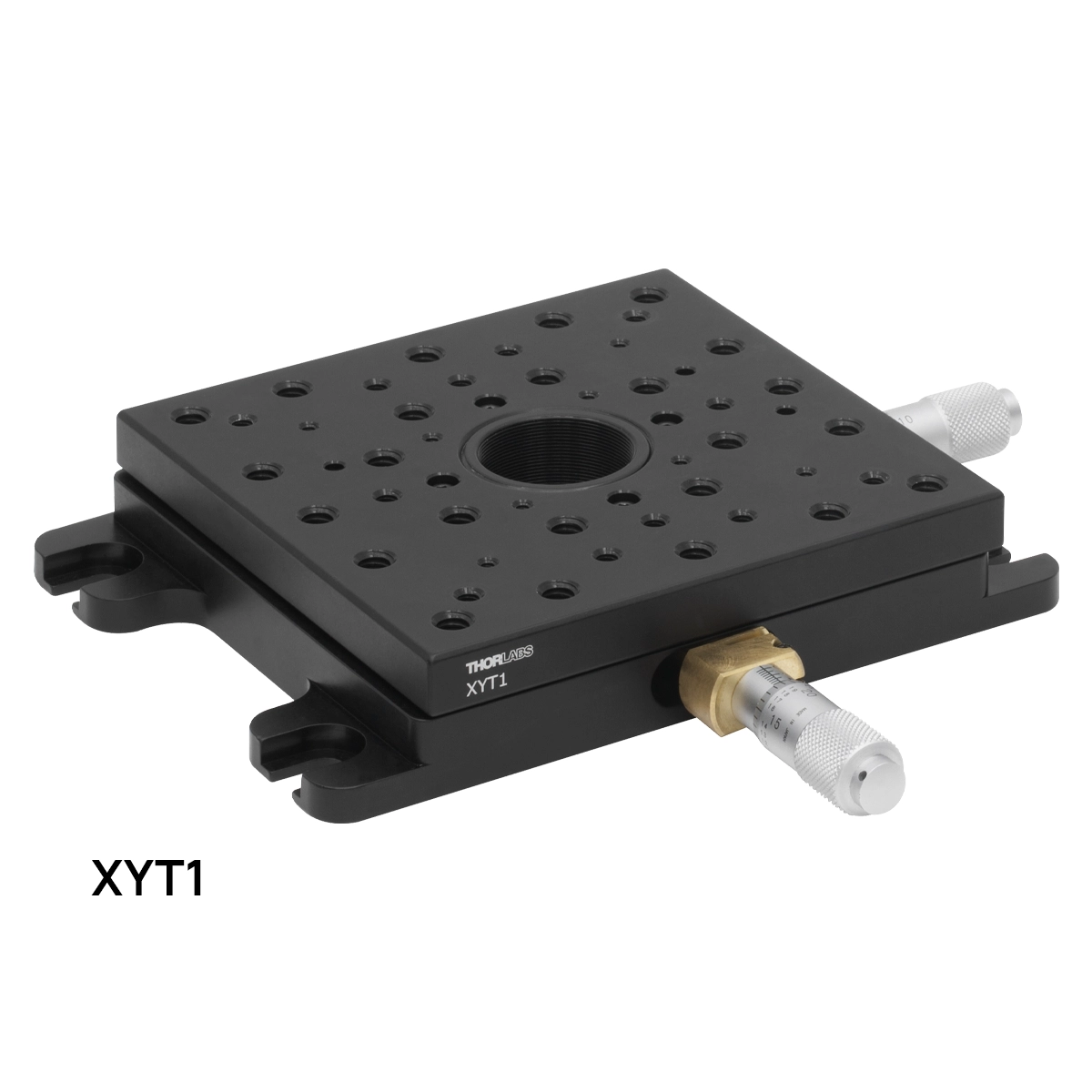 XY直線移動ステージ(リニアステージ)、SM1ネジ対応貫通穴付き XY直線移動ステージ(リニアステージ)、SM1ネジ対応貫通穴付き