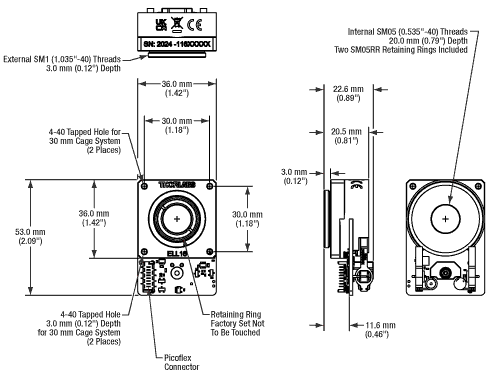 Thorlabs · SM05-Threaded Rotation Mount with Resonant Piezoelectric Motors