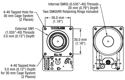 Thorlabs · SM05-Threaded Rotation Mount with Resonant Piezoelectric Motors