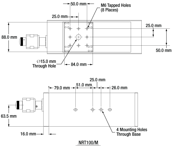 Thorlabs · 100 mm Linear Translation Stage, Stepper Motor