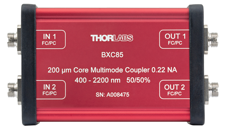 Thorlabs · 2x2 Step-Index Multimode Fiber Optic Couplers, Ø200 µm