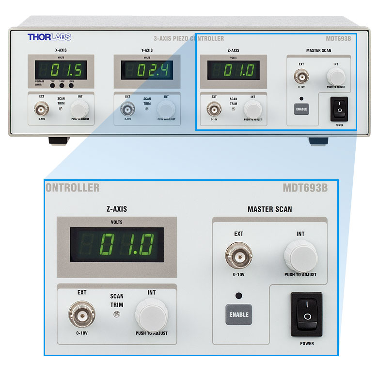 Thorlabs · 3-Axis NanoMax Flexure Stage with Bundled Controller
